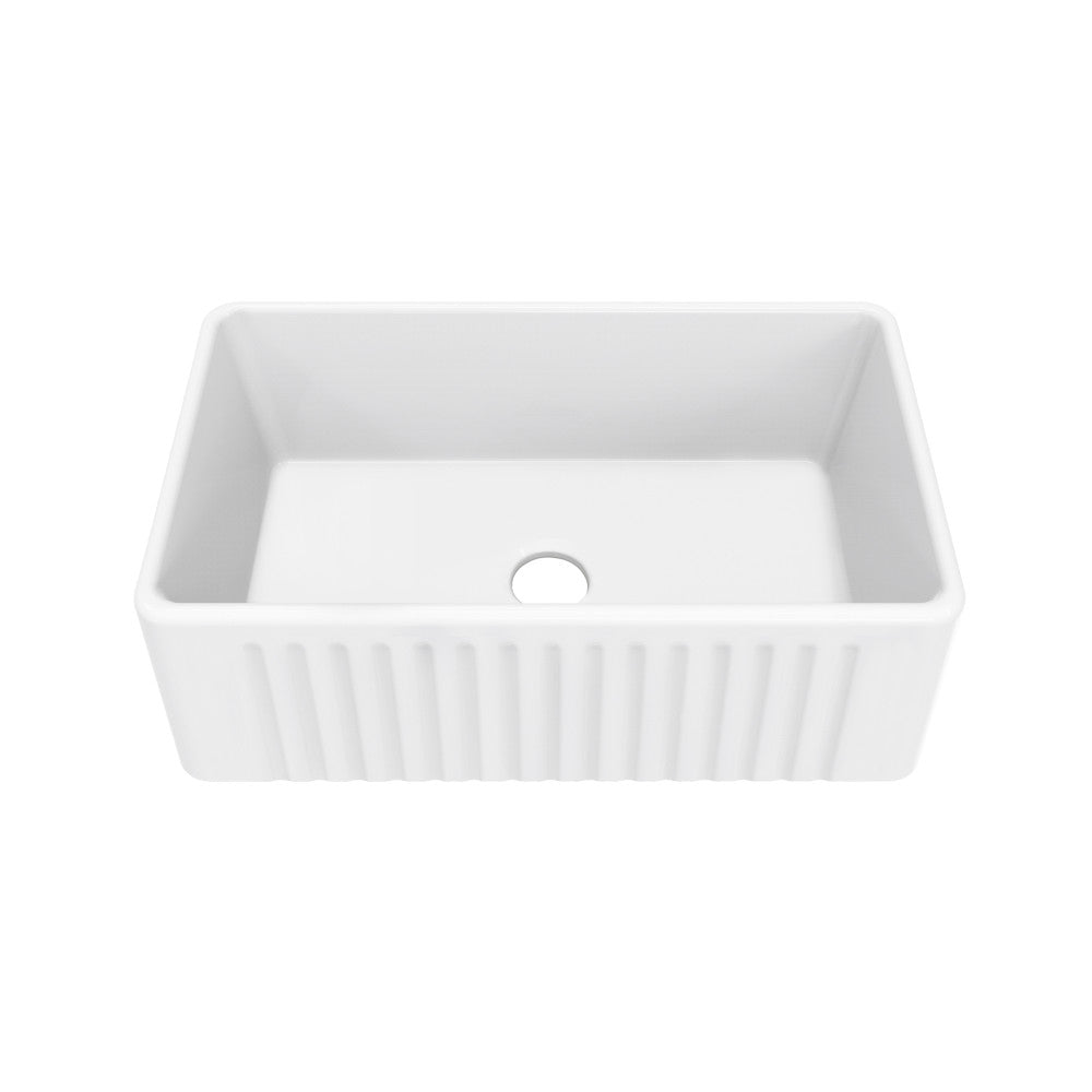 Delice 76,2 × 45,7 cm céramique, Farmhouse évier de cuisine avec Apron