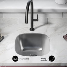 Toulouse 40,6 × 45,7 cm acier inoxydable simple Basin Undermount évier de cuisine