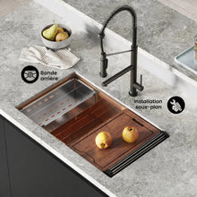 Tourner 81,3 cm 18 Gauge acier inoxydable Undermount évier de cuisine – finition poli Rose or