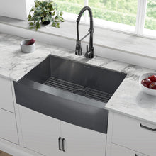 Rivage 76,2 × 53,3 cm acier inoxydable, simple Basin, Farmhouse évier de cuisine avec Apron – finition noir