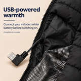 USB Heated Padded Jacket — 17 Zones, Four Controls