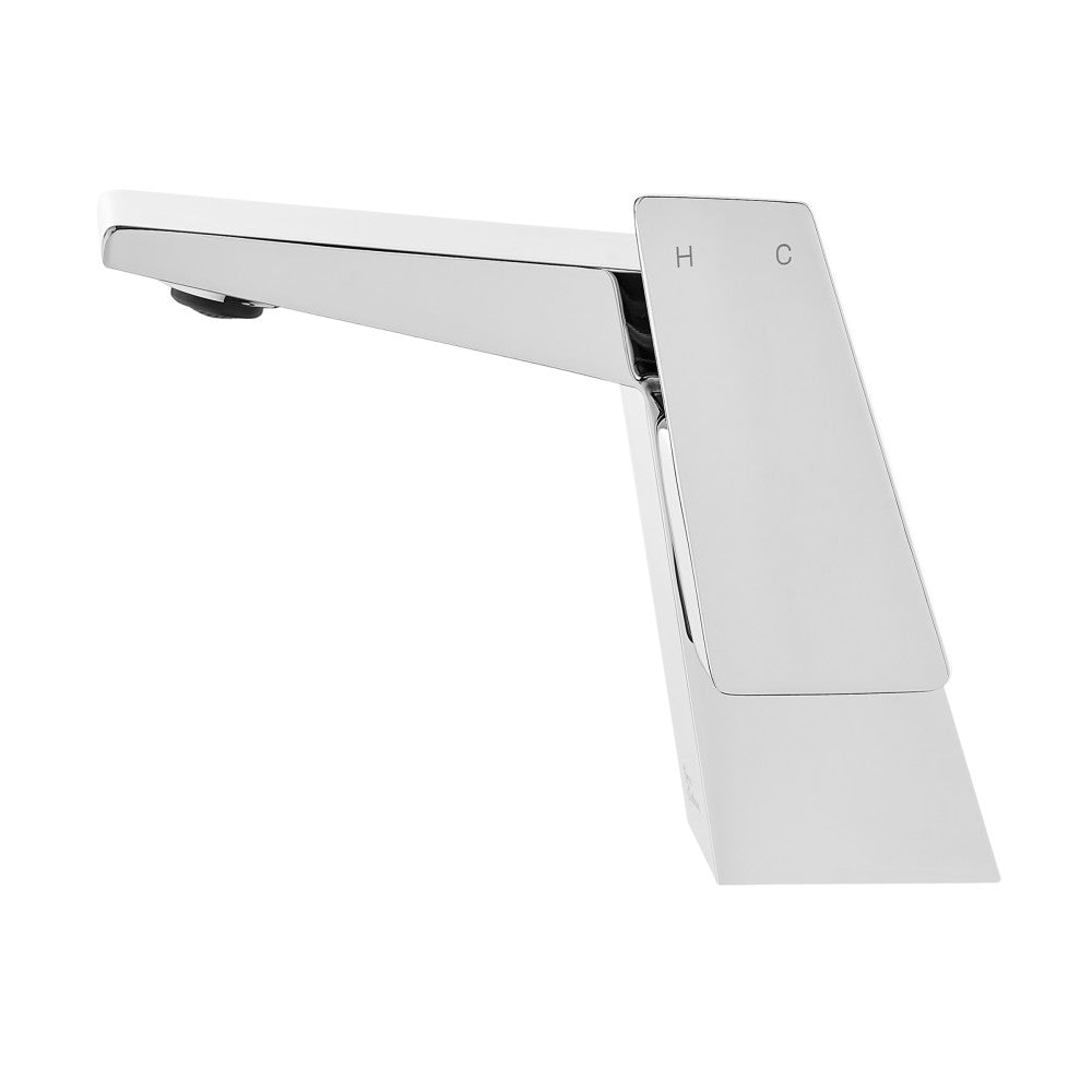 Carre monotrou, monocommande, mitigeur de lavabo – finition Chrome