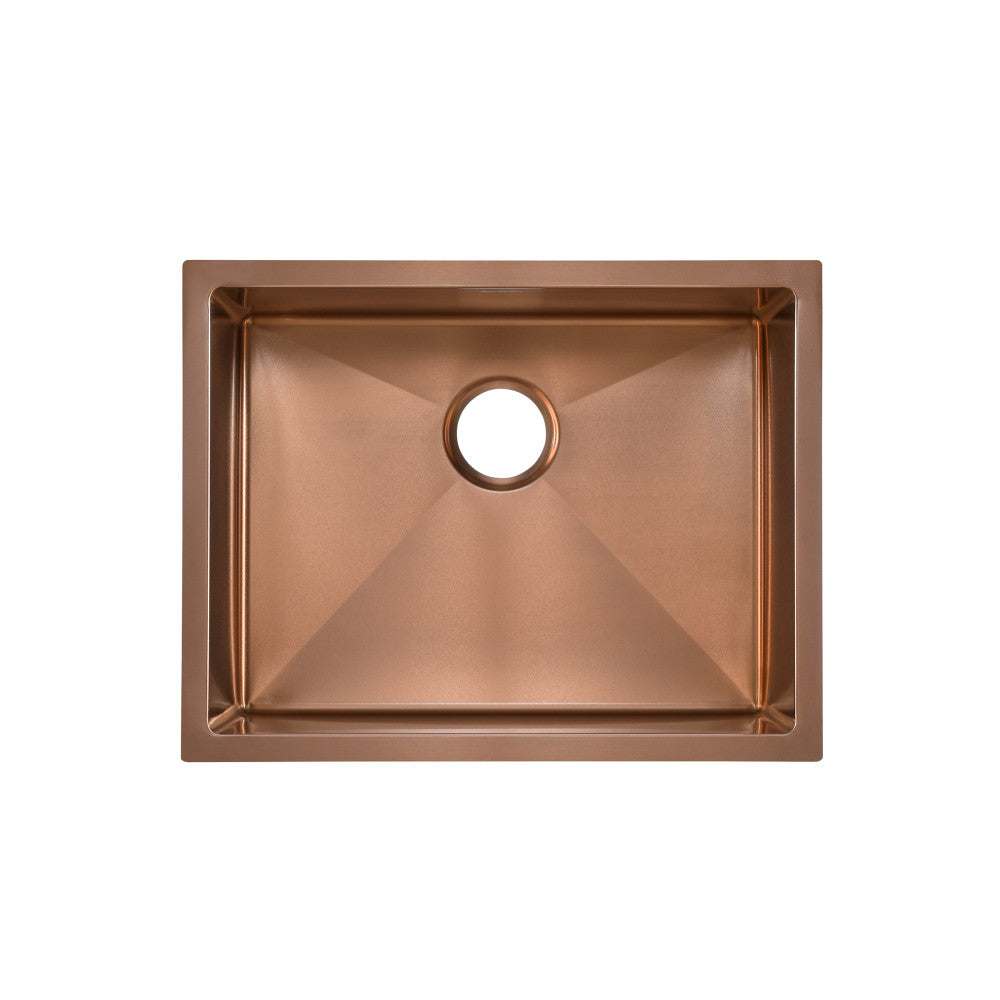 Rivage 58,4 × 45,7 cm acier inoxydable, simple Basin, Undermount évier de cuisine, Rose or