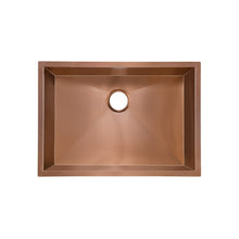 Tourner 68,6 × 48,3 cm acier inoxydable, simple Basin, Undermount évier de cuisine – finition Rose or