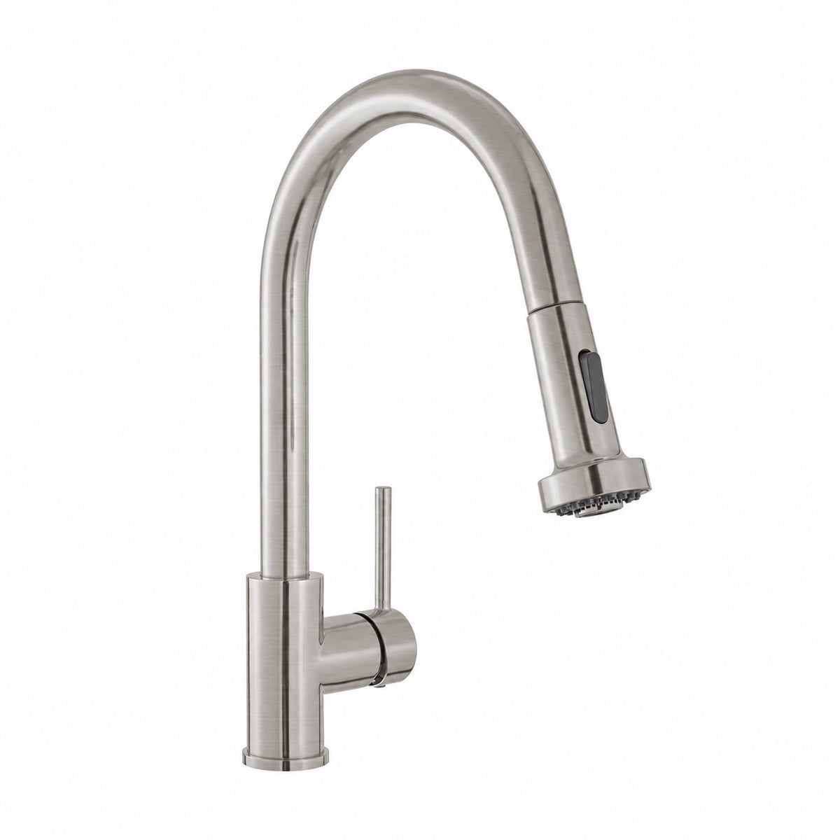 Nouvet Poignée unique, Pull-Down mitigeur de cuisine – finition nickel brossé