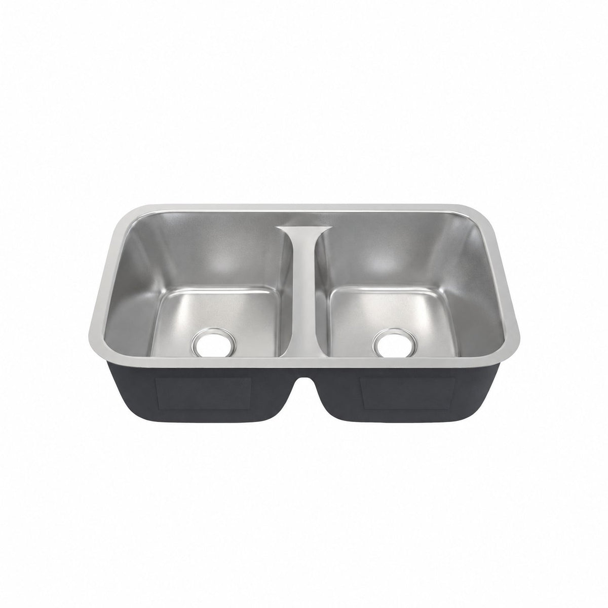 Toulouse 81,3 × 48,3 cm Low Divide acier inoxydable, Dual Basin, Under-Mount évier de cuisine