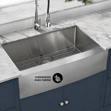 Rivage 83,8 × 53,3 cm acier inoxydable, simple Basin, Farmhouse évier de cuisine avec Apron