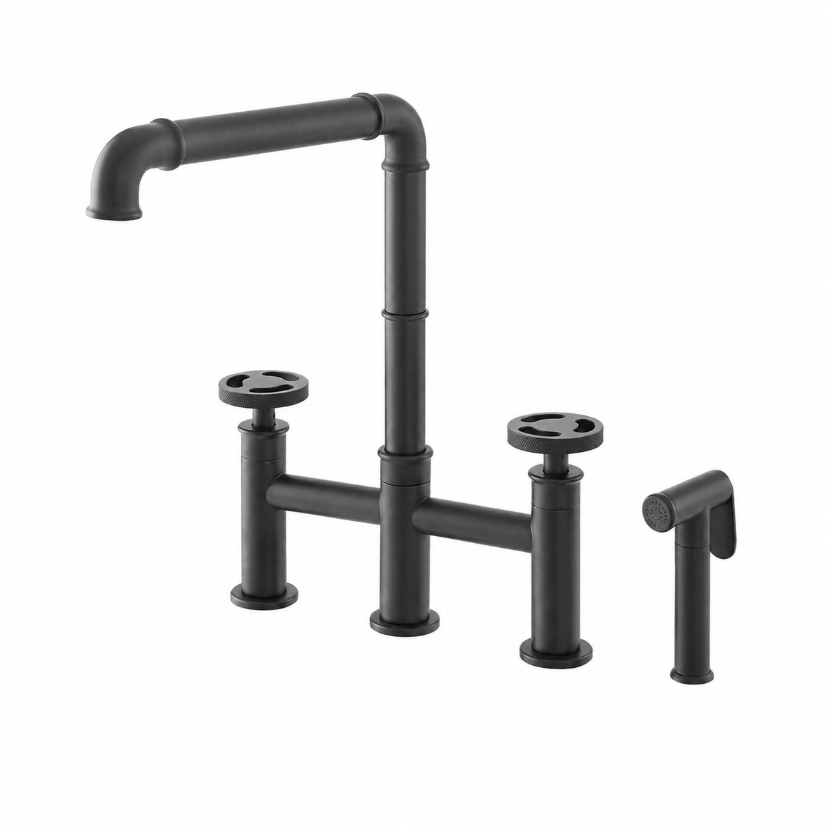 Avallon Pro Widespread mitigeur de cuisine avec Side Sprayer – finition noir mat