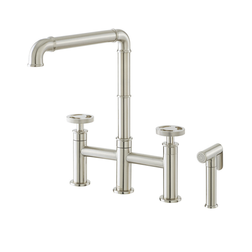 Avallon Pro Widespread mitigeur de cuisine avec Side Sprayer – finition nickel brossé
