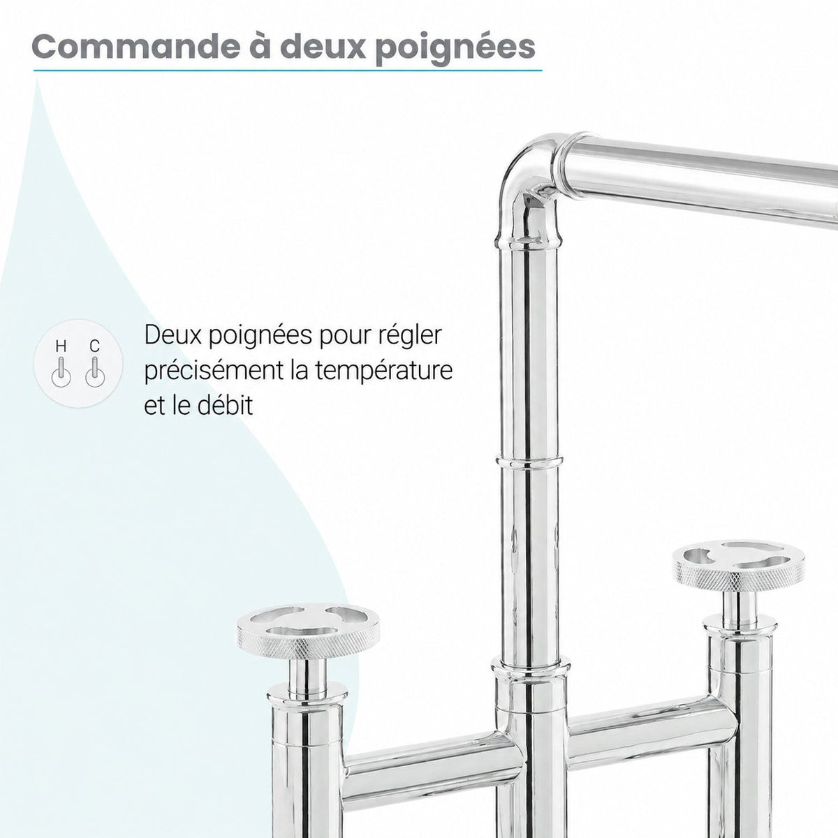 Avallon Pro Widespread mitigeur de cuisine avec Side Sprayer – finition Chrome