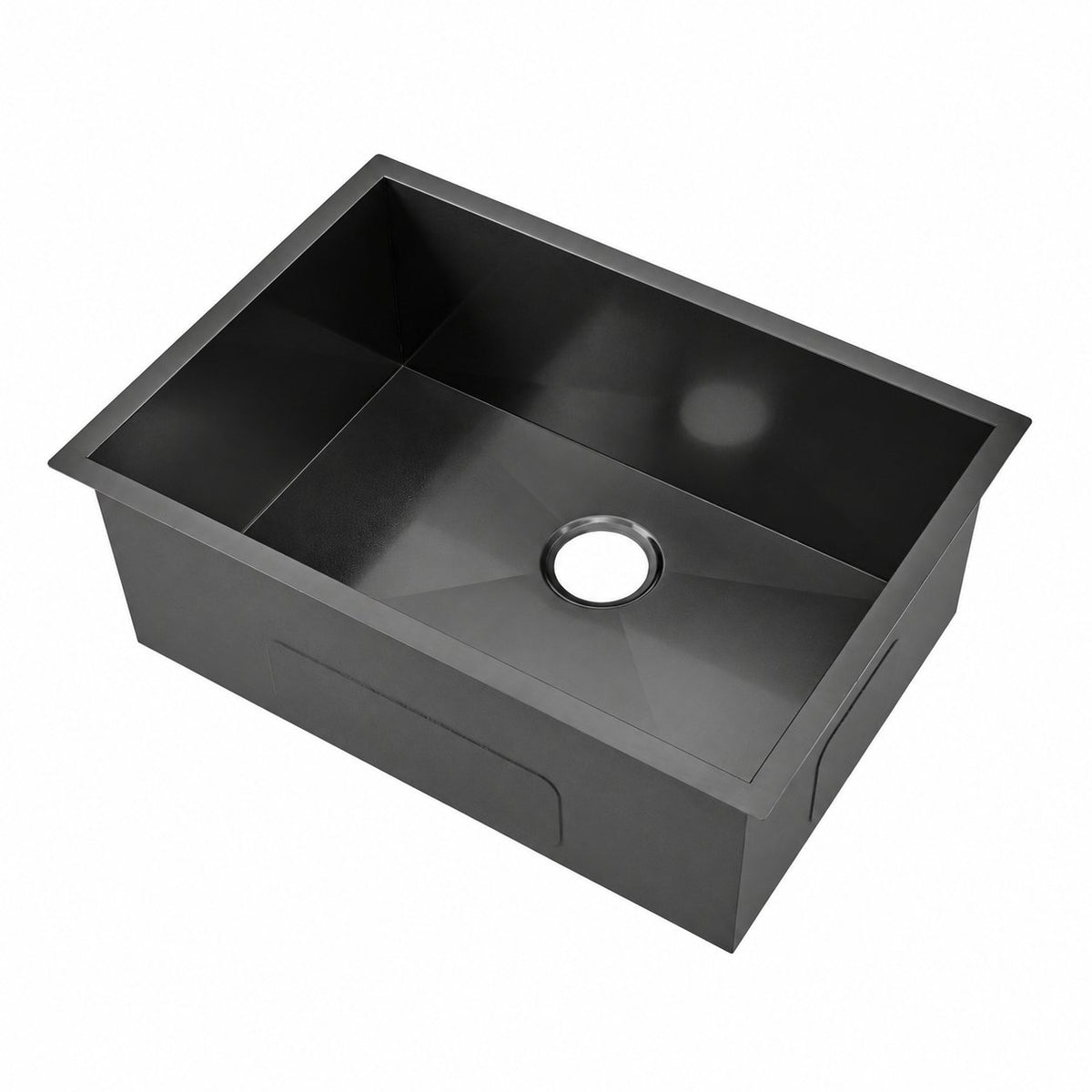 Tourner 68,6 × 48,3 cm acier inoxydable, simple Basin, Undermount évier de cuisine – finition noir