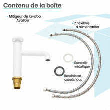 Avallon monotrou, monocommande Wheel, mitigeur de lavabo – finition blanc mat