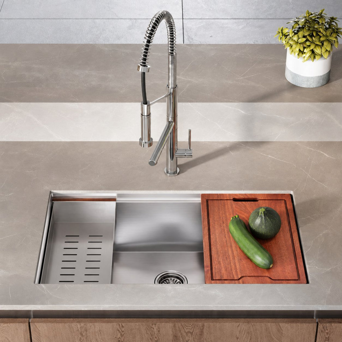 Rivage 83,8 × 48,3 cm simple Basin Undermount Kitchen Workstation vasque