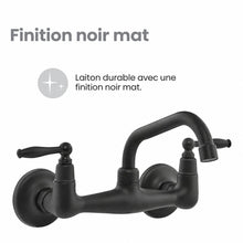 Loire mural robinet – finition noir mat