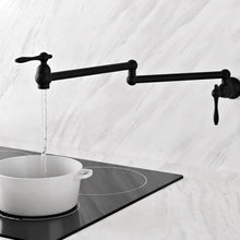 Plaisir Retractable mural Pot Filler robinet – finition noir mat