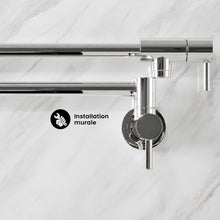 Ivy Retractable mural Pot Filler – finition Chrome