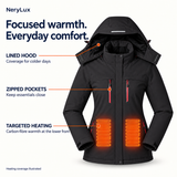 Women’s Heated Hooded Jacket – Lightweight Colour Trail
