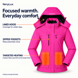 Women’s Heated Hooded Jacket – Lightweight Colour Trail