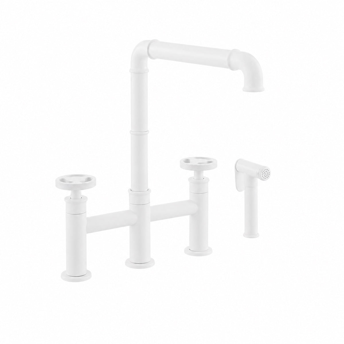 Avallon Pro Widespread mitigeur de cuisine avec Side Sprayer – finition blanc mat