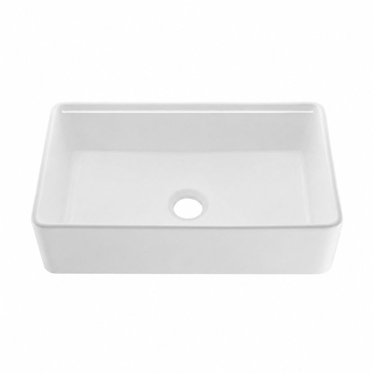 Elegance 83,8 cm x 50,8 cm simple Basin Fireclay Workstation évier de cuisine – finition blanc brillant