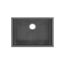 Tourner 66 × 45,7 cm acier inoxydable, simple Basin, Undermount évier de cuisine, noir