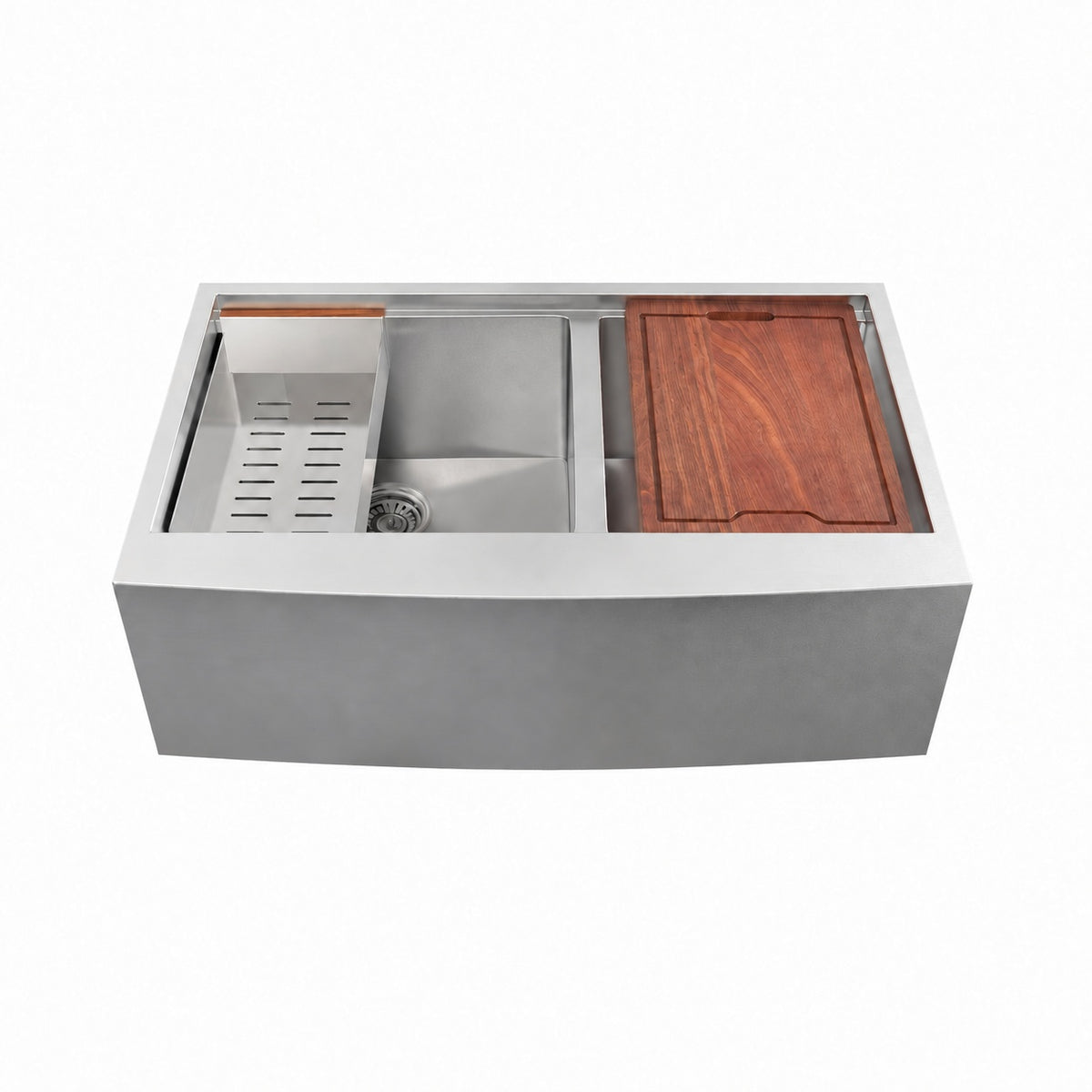 Rivage 83,8 × 55,9 cm Dual Basin Apron Kitchen Workstation vasque