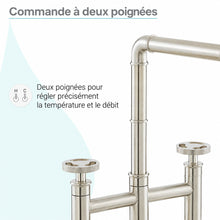 Avallon Pro Widespread mitigeur de cuisine avec Side Sprayer – finition nickel brossé