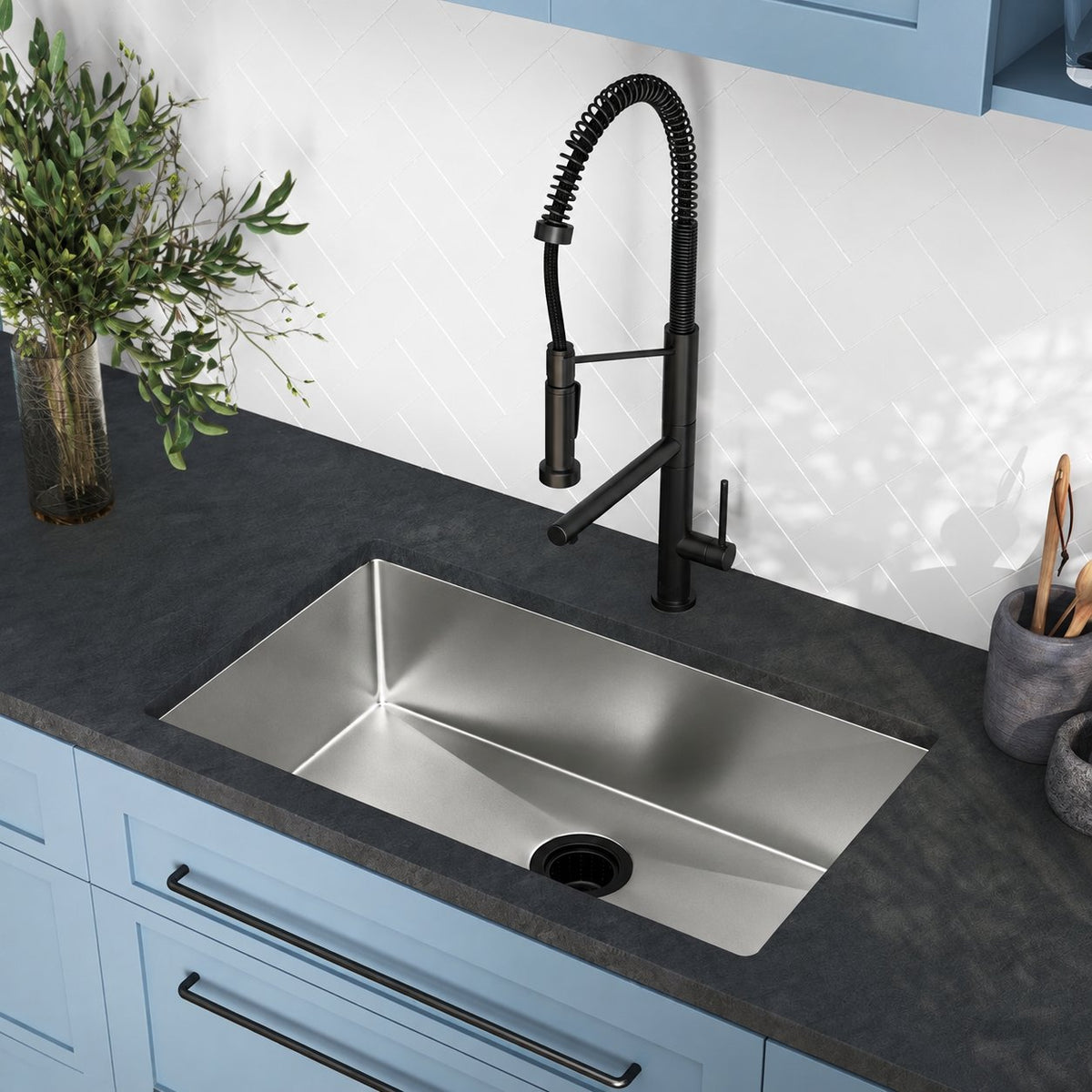 Rivage 76,2 × 45,7 cm acier inoxydable, simple Basin, Undermount évier de cuisine