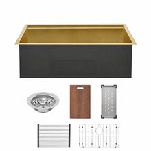 Tourner 81,3 cm 18 Gauge acier inoxydable Undermount évier de cuisine – finition or poli
