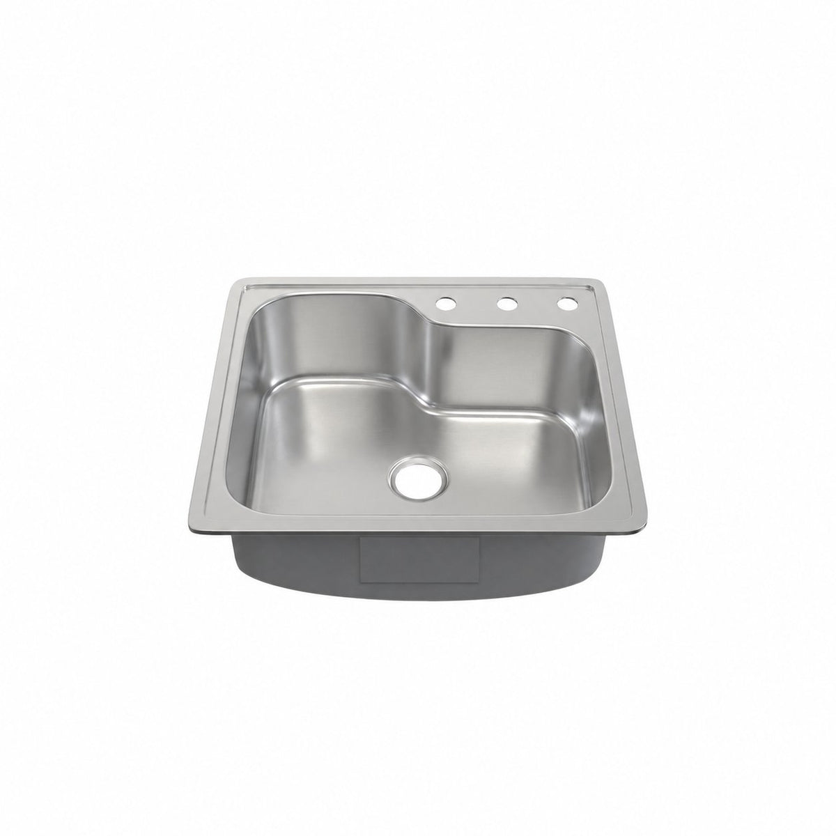Ouvert 63,5 × 55,9 cm acier inoxydable simple Basin Top-Mount évier de cuisine