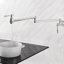 Plaisir Retractable mural Pot Filler robinet – finition chrome poli