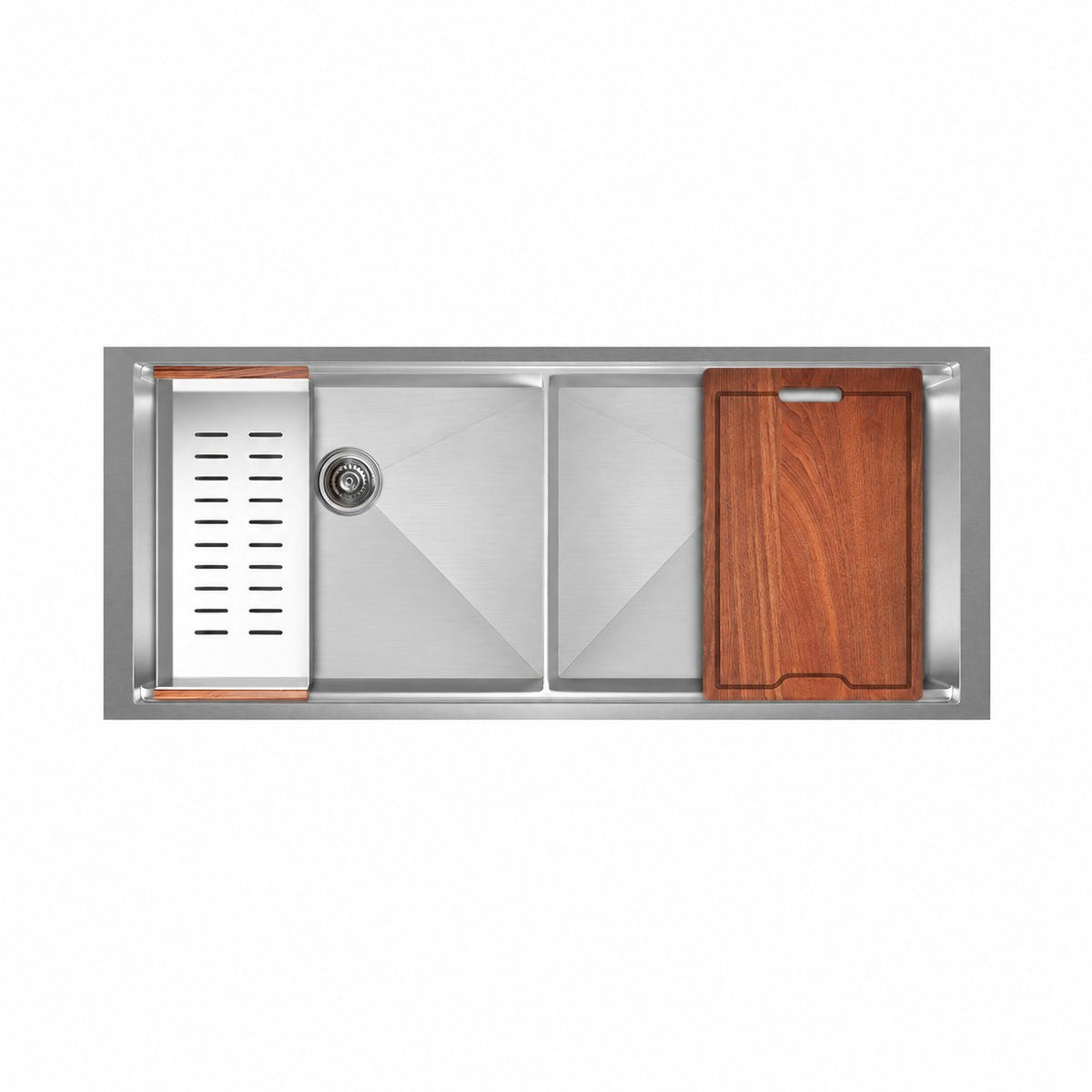 Rivage 114,3 × 48,3 cm Dual Basin Undermount Kitchen Workstation vasque