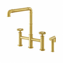 Avallon Pro Widespread mitigeur de cuisine avec Side Sprayer – finition or brossé