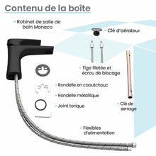 Monaco monotrou, monocommande, mitigeur de lavabo – finition noir mat