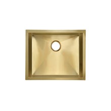 Tourner 53,3 × 45,7 cm acier inoxydable, simple Basin, Undermount évier de cuisine, or