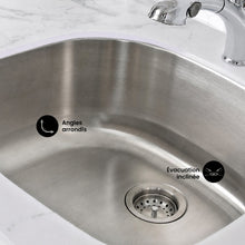 Toulouse 23 5/8 x 21 acier inoxydable, simple Basin, Undermount évier de cuisine