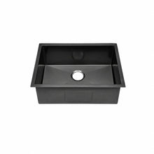 Tourner 68,6 × 48,3 cm acier inoxydable, simple Basin, Undermount évier de cuisine – finition noir