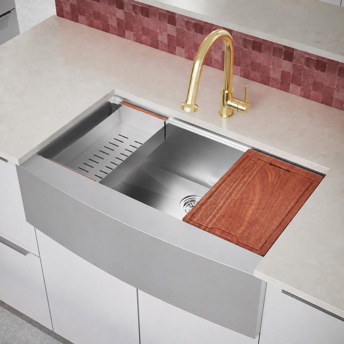 Rivage 91,4 × 55,9 cm simple Basin Apron Kitchen Workstation vasque