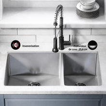 Rivage 83,8 × 50,8 cm acier inoxydable, Dual Basin, Undermount évier de cuisine
