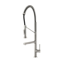 Nouvet Poignée unique, Pull-Down mitigeur de cuisine avec Pot Filler – finition nickel brossé