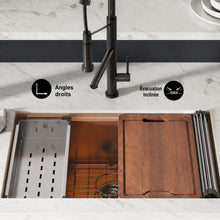 Tourner 76,2 × 48,3 cm acier inoxydable, simple Basin, Undermount Kitchen Workstation vasque – finition Rose or