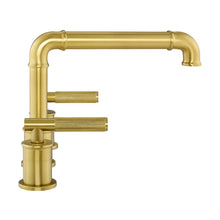 Avallon 20,3 cm. Widespread, Sleek Handle, mitigeur de lavabo – finition or brossé