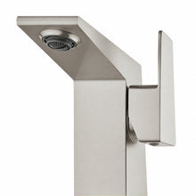 Carre monotrou, monocommande, mitigeur de lavabo – finition nickel brossé