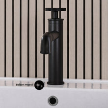 Avallon monotrou, monocommande Wheel, mitigeur de lavabo – finition noir mat