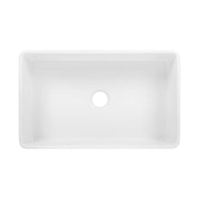 Elegance 83,8 cm simple Basin Fireclay Farmhouse évier de cuisine – finition blanc brillant
