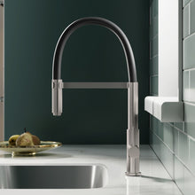 Troyes Poignée unique, Pull-Down mitigeur de cuisine – finition nickel brossé
