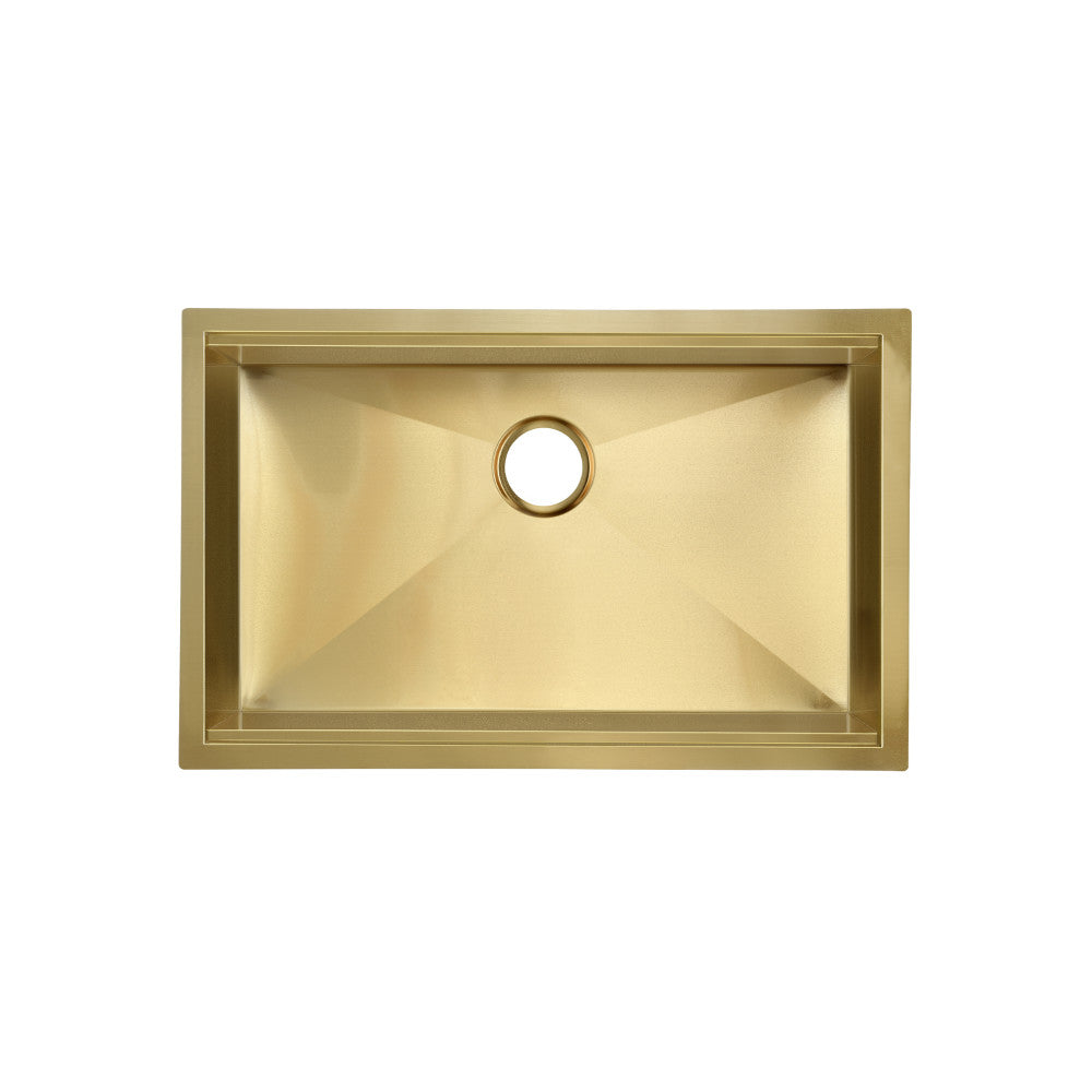 Tourner 76,2 × 48,3 cm acier inoxydable, simple Basin, Undermount Kitchen Workstation vasque – finition or