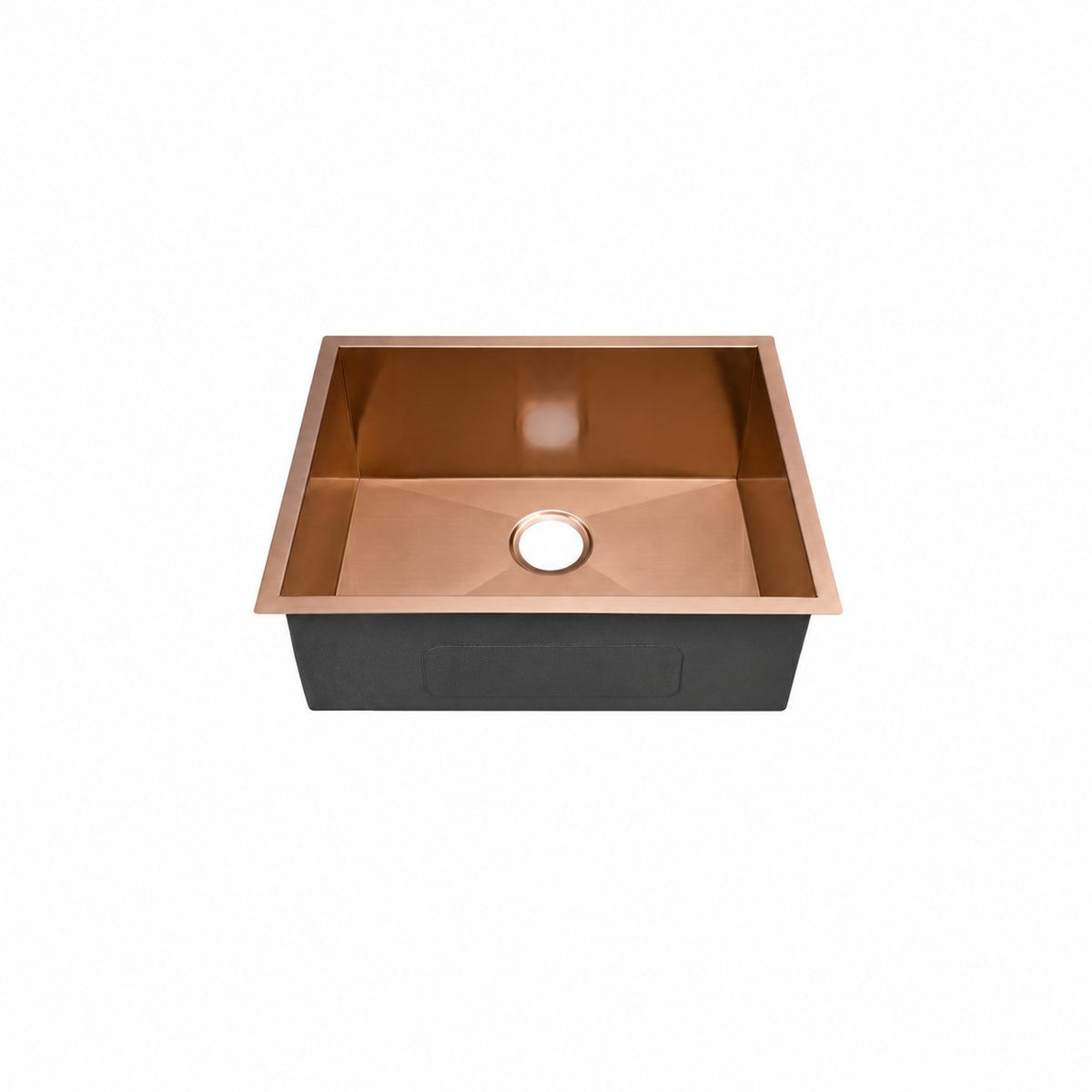 Tourner 53,3 × 45,7 cm acier inoxydable, simple Basin, Undermount évier de cuisine, Rose or