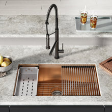 Tourner 81,3 cm 18 Gauge acier inoxydable Undermount évier de cuisine – finition poli Rose or
