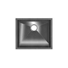 Tourner 53,3 × 45,7 cm acier inoxydable, simple Basin, Undermount évier de cuisine,noir